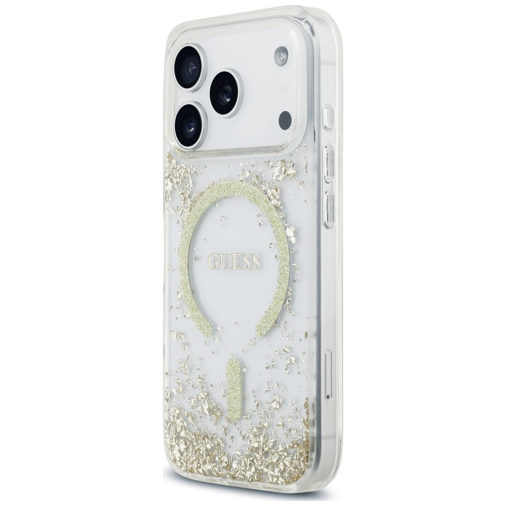 Guess iPhone 17 Pro/iPhone 18 Pro Deksel Resin Glitter Gull