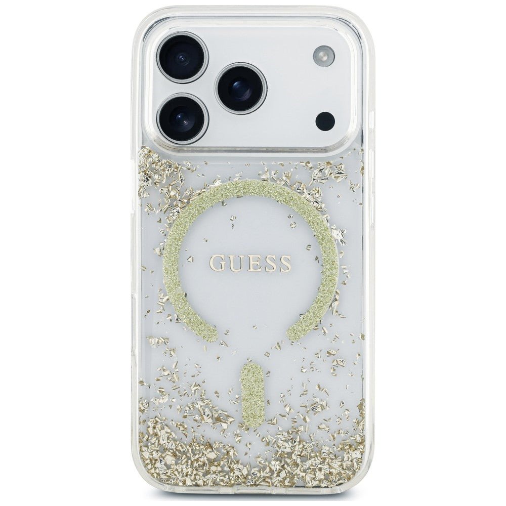 Guess iPhone 17 Pro/iPhone 18 Pro Deksel Resin Glitter Gull