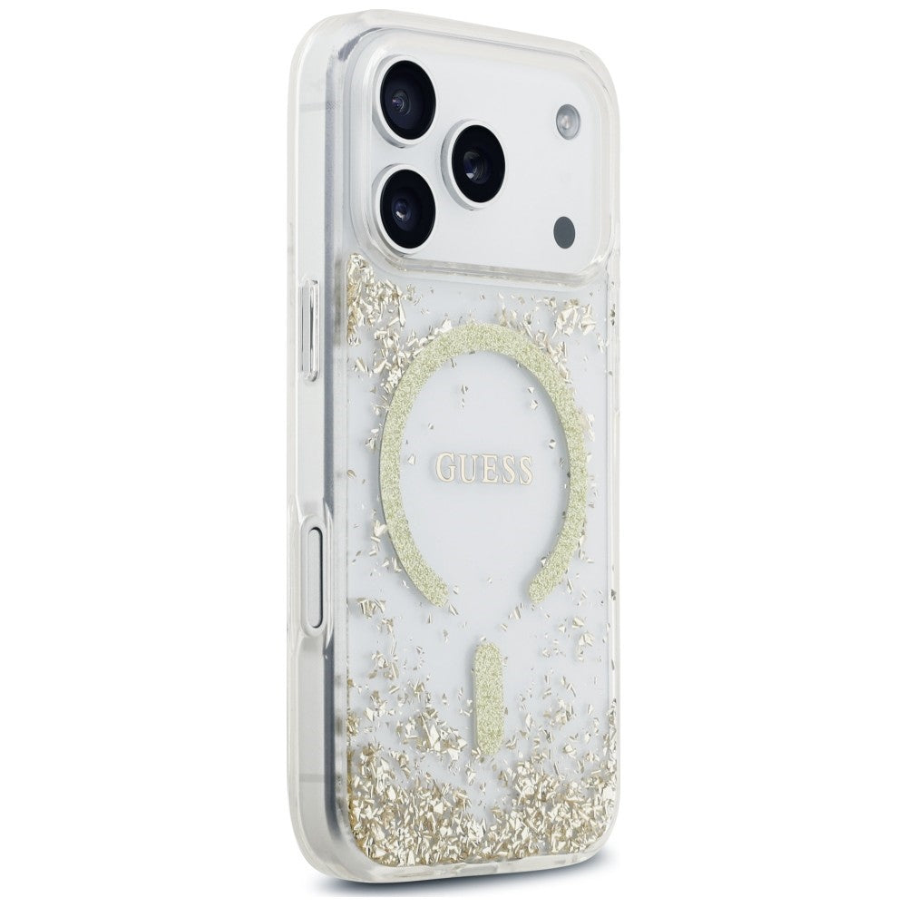 Guess iPhone 17 Pro/iPhone 18 Pro Deksel Resin Glitter Gull