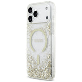 Guess iPhone 17 Pro Max/iPhone 18 Pro Max Deksel av harpiks med glitter Gull