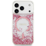 Guess iPhone 17 Pro/iPhone 18 Pro Deksel Resin Glitter Rosa