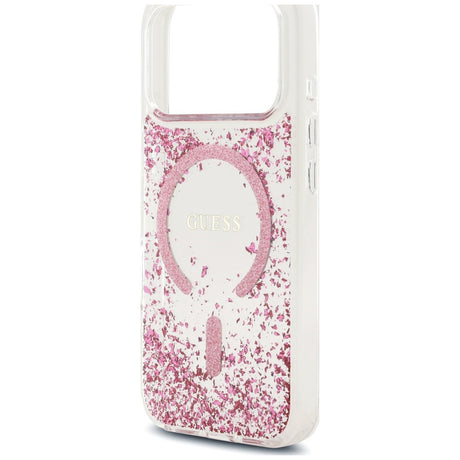 Guess iPhone 17 Pro Max/iPhone 18 Pro Max Deksel av harpiks med glitter Rosa