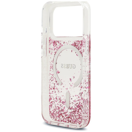 Guess iPhone 17 Pro Max/iPhone 18 Pro Max Deksel av harpiks med glitter Rosa