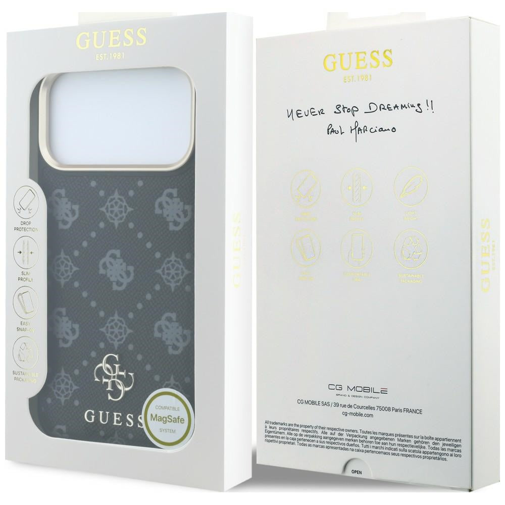 Guess iPhone 17 Pro/iPhone 18 Pro Deksel 4G Peony Svart