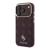 Guess iPhone 17 Pro/iPhone 18 Pro Deksel 4G Peony Burgundy