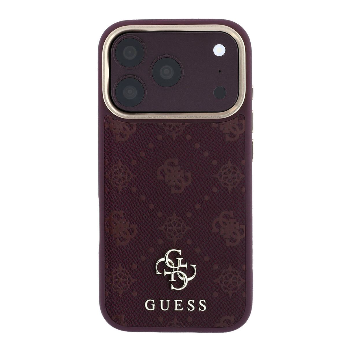 Guess iPhone 17 Pro/iPhone 18 Pro Deksel 4G Peony Burgundy