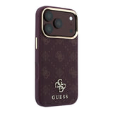 Guess iPhone 17 Pro/iPhone 18 Pro Deksel 4G Peony Burgundy