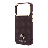 Guess iPhone 17 Pro/iPhone 18 Pro Deksel 4G Peony Burgundy