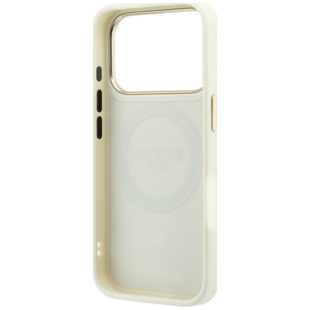 Guess iPhone 17 Pro/iPhone 18 Pro Deksel 4G Peony Beige