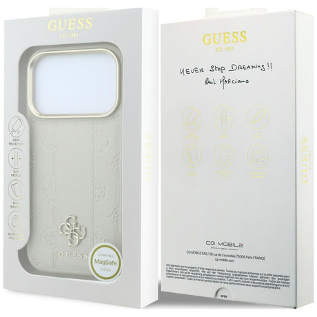 Guess iPhone 17 Pro Max/iPhone 18 Pro Max Deksel 4G Peony Beige