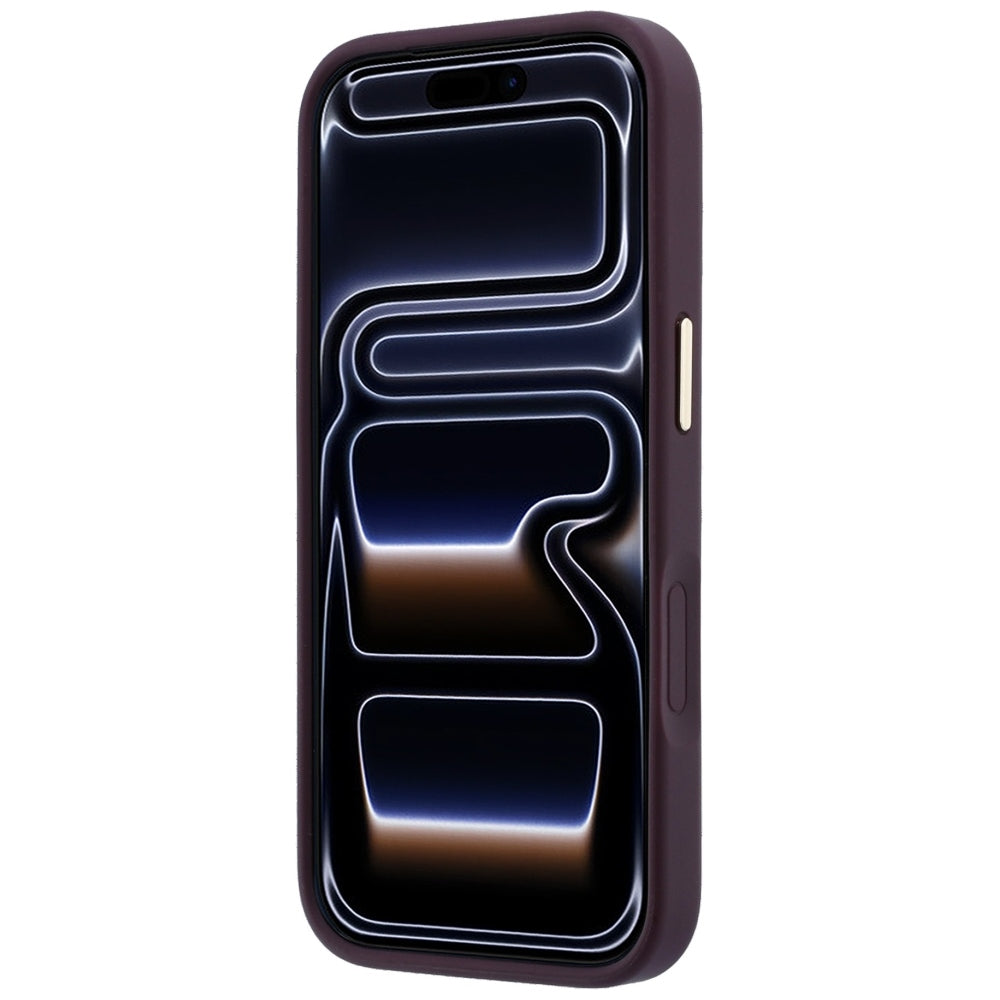 Guess iPhone 17 Pro/iPhone 18 Pro Deksel Saffiano Peony preget MagSafe Burgundy
