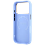 Guess Deksel iPhone 17 Pro Max/iPhone 18 Pro Max Saffiano Peony preget MagSafe Blå