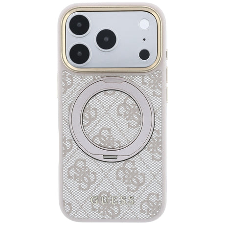 Guess iPhone 17 Pro Max/iPhone 18 Pro Max Deksel Ring Stand 4G Classic Logo Rosa