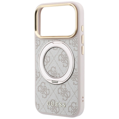 Guess iPhone 17 Pro Max/iPhone 18 Pro Max Deksel Ring Stand 4G Classic Logo Rosa