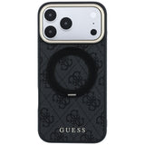 Guess iPhone 17 Pro/iPhone 18 Pro Deksel Ring Stand 4G Classic Logo Svart