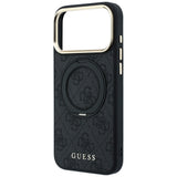 Guess iPhone 17 Pro/iPhone 18 Pro Deksel Ring Stand 4G Classic Logo Svart