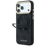 Guess iPhone 17 Pro Max/iPhone 18 Pro Max Deksel Ring Stand 4G Classic Logo Svart