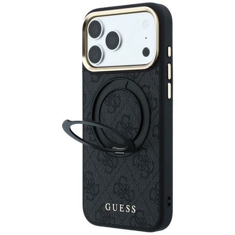 Guess iPhone 17 Pro Max/iPhone 18 Pro Max Deksel Ring Stand 4G Classic Logo Svart