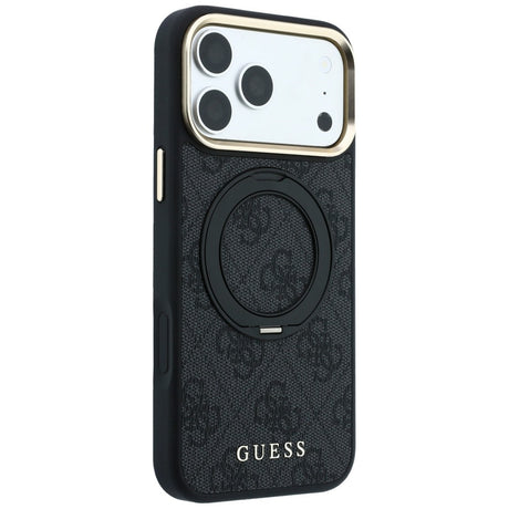 Guess iPhone 17 Pro Max/iPhone 18 Pro Max Deksel Ring Stand 4G Classic Logo Svart