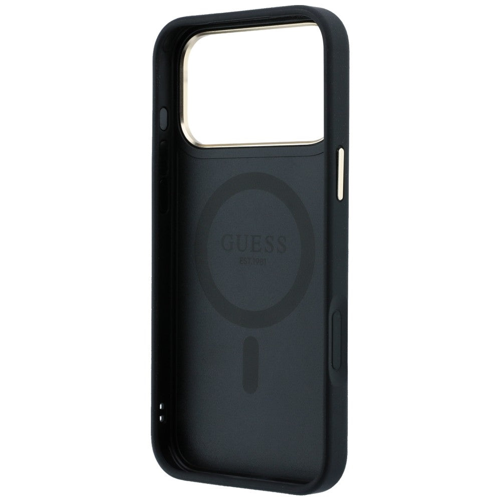 Guess iPhone 17 Pro Max/iPhone 18 Pro Max Deksel Ring Stand 4G Classic Logo Svart