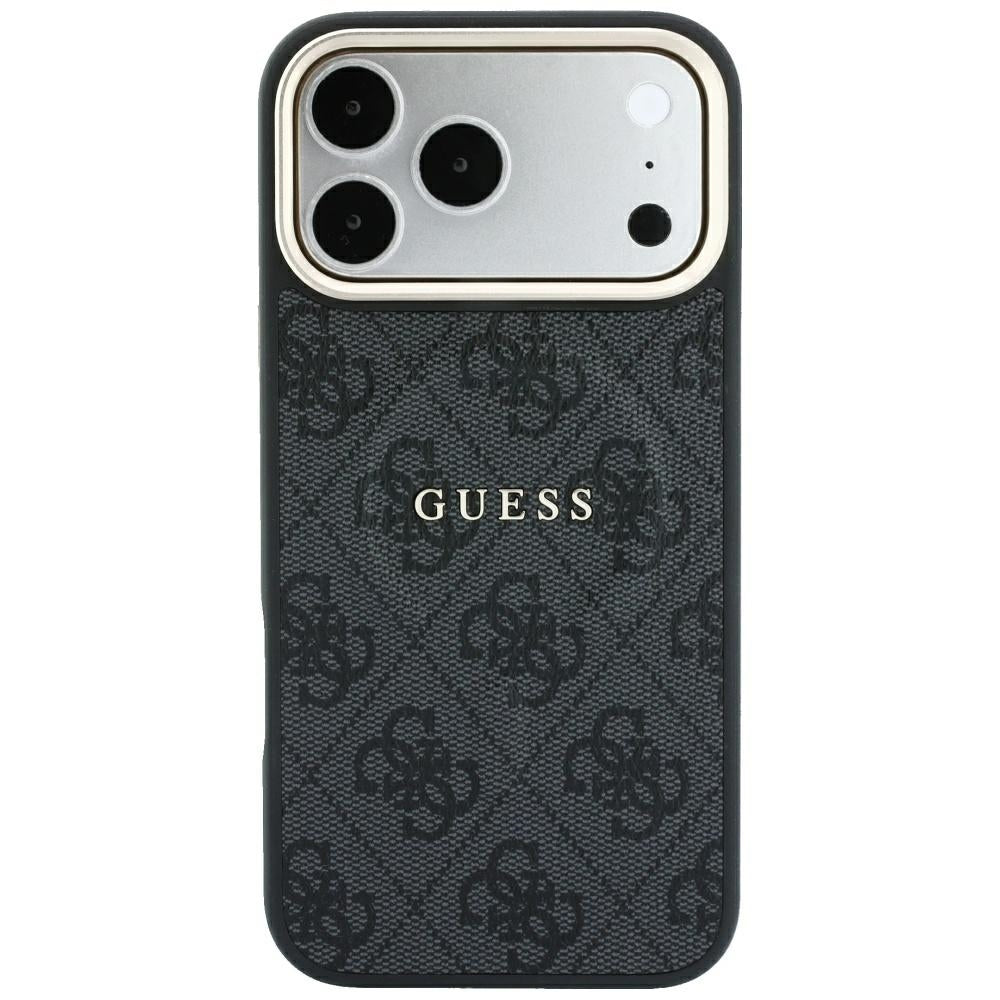 Guess iPhone 17 Pro/iPhone 18 Pro Deksel 4G Embossed MagSafe Svart