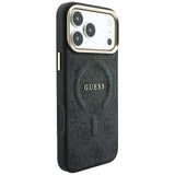 Guess iPhone 17 Pro/iPhone 18 Pro Deksel 4G Embossed MagSafe Svart