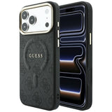Guess iPhone 17 Pro Max/iPhone 18 Pro Max Deksel 4G Embossed MagSafe Svart