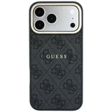 Guess iPhone 17 Pro Max/iPhone 18 Pro Max Deksel 4G Embossed MagSafe Svart