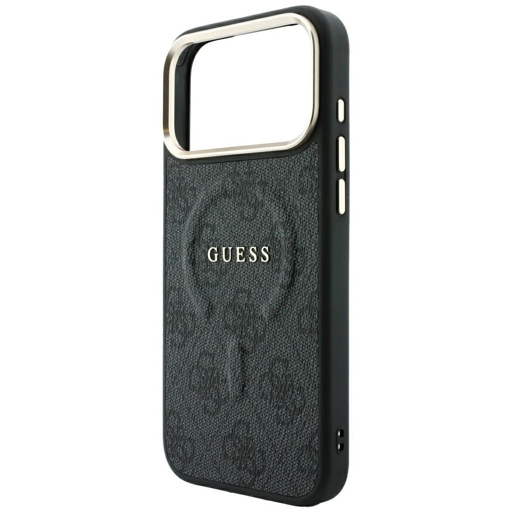 Guess iPhone 17 Pro Max/iPhone 18 Pro Max Deksel 4G Embossed MagSafe Svart