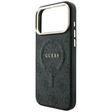 Guess iPhone 17 Pro Max/iPhone 18 Pro Max Deksel 4G Embossed MagSafe Svart