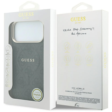 Guess iPhone 17 Pro Max/iPhone 18 Pro Max Deksel 4G Embossed MagSafe Svart