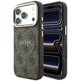 Guess iPhone 17 Pro/iPhone 18 Pro Deksel 4G Embossed MagSafe Brun