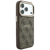Guess iPhone 17 Pro/iPhone 18 Pro Deksel 4G Embossed MagSafe Brun