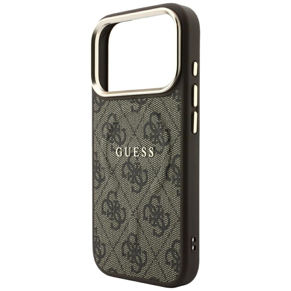 Guess iPhone 17 Pro/iPhone 18 Pro Deksel 4G Embossed MagSafe Brun