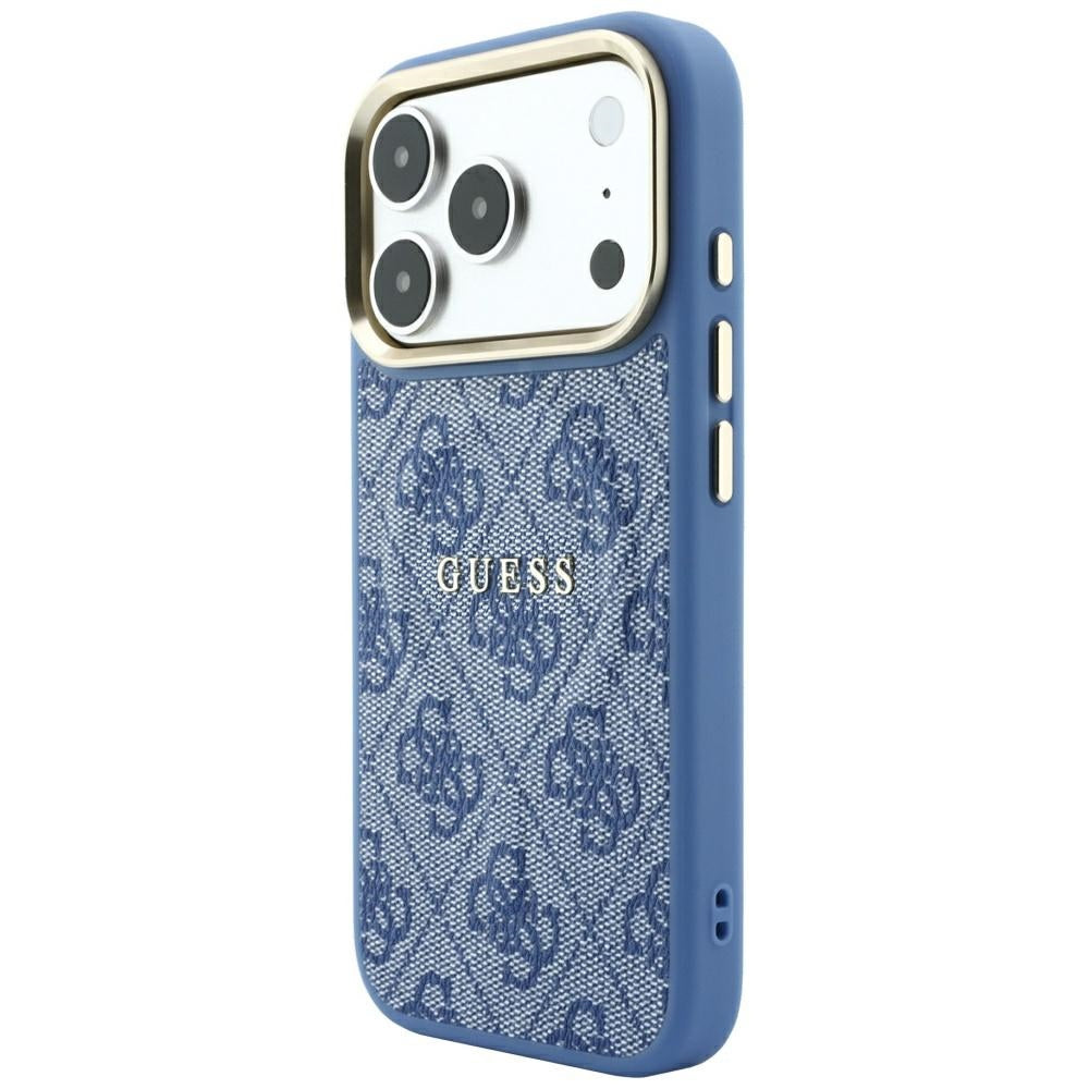Guess iPhone 17 Pro Max/iPhone 18 Pro Max Deksel 4G Embossed MagSafe Blå