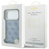 Guess iPhone 17 Pro Max/iPhone 18 Pro Max Deksel 4G Embossed MagSafe Blå