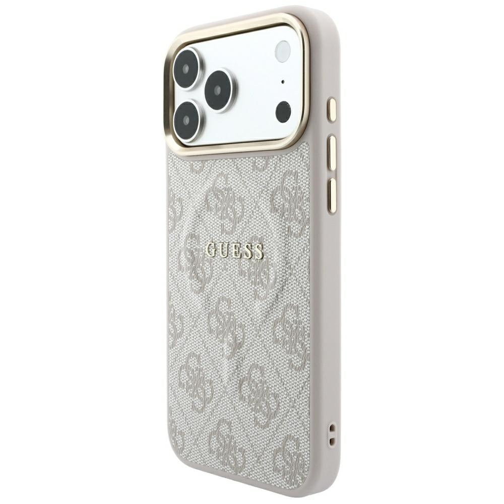 Guess iPhone 17 Pro/iPhone 18 Pro Deksel 4G Embossed MagSafe Rosa