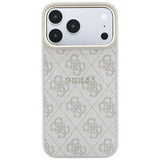 Guess iPhone 17 Pro/iPhone 18 Pro Deksel 4G Embossed MagSafe Rosa