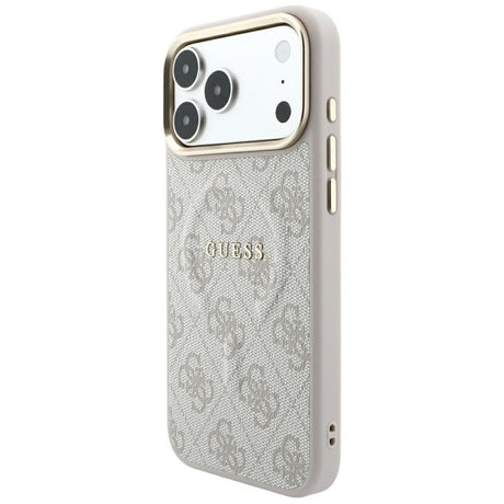 Guess iPhone 17 Pro Max/iPhone 18 Pro Max Deksel 4G Embossed MagSafe Rosa