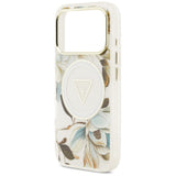 Guess iPhone 17 Pro/iPhone 18 Pro Deksel Glitter Flowers Hvit