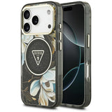Guess iPhone 17 Pro/iPhone 18 Pro Deksel Glitter Flowers Svart