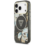 Guess iPhone 17 Pro/iPhone 18 Pro Deksel Glitter Flowers Svart