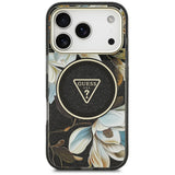 Guess iPhone 17 Pro/iPhone 18 Pro Deksel Glitter Flowers Svart