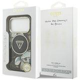 Guess iPhone 17 Pro/iPhone 18 Pro Deksel Glitter Flowers Svart