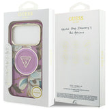 Guess iPhone 17 Pro/iPhone 18 Pro Deksel Glitter Flowers Lilla
