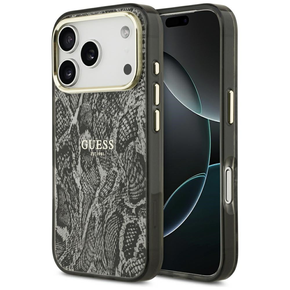 Guess iPhone 17 Pro/iPhone 18 Pro Deksel Python Svart