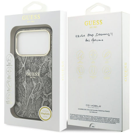 Guess iPhone 17 Pro/iPhone 18 Pro Deksel Python Svart
