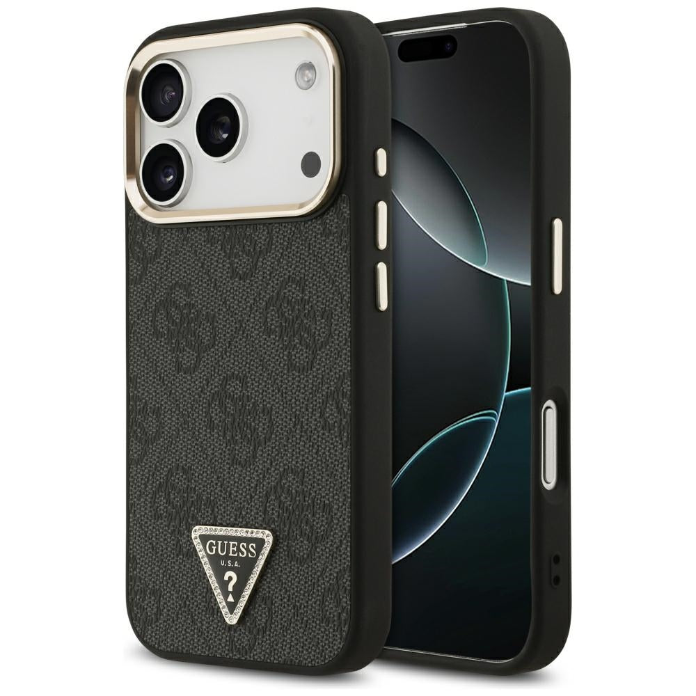 Guess iPhone 17 Pro/iPhone 18 Pro Deksel 4G Triangle MagSafe Svart
