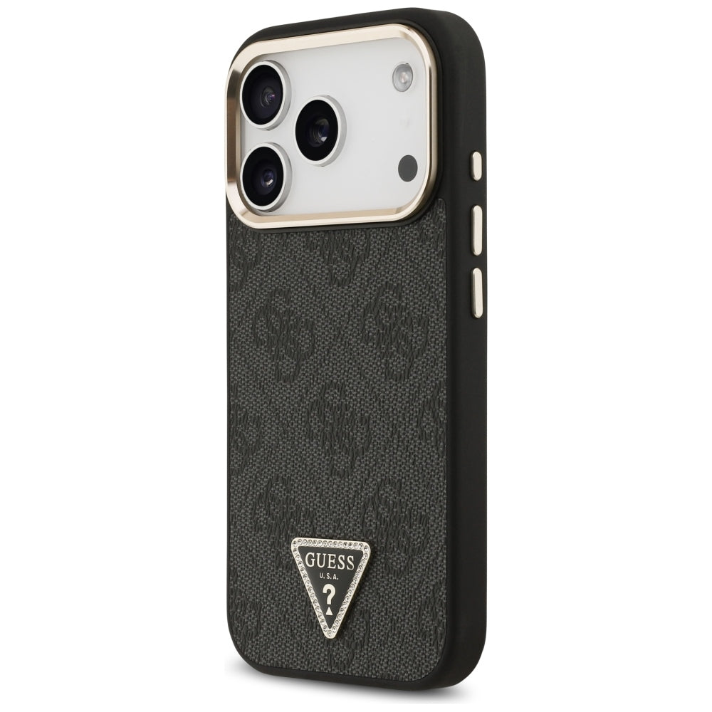 Guess iPhone 17 Pro/iPhone 18 Pro Deksel 4G Triangle MagSafe Svart