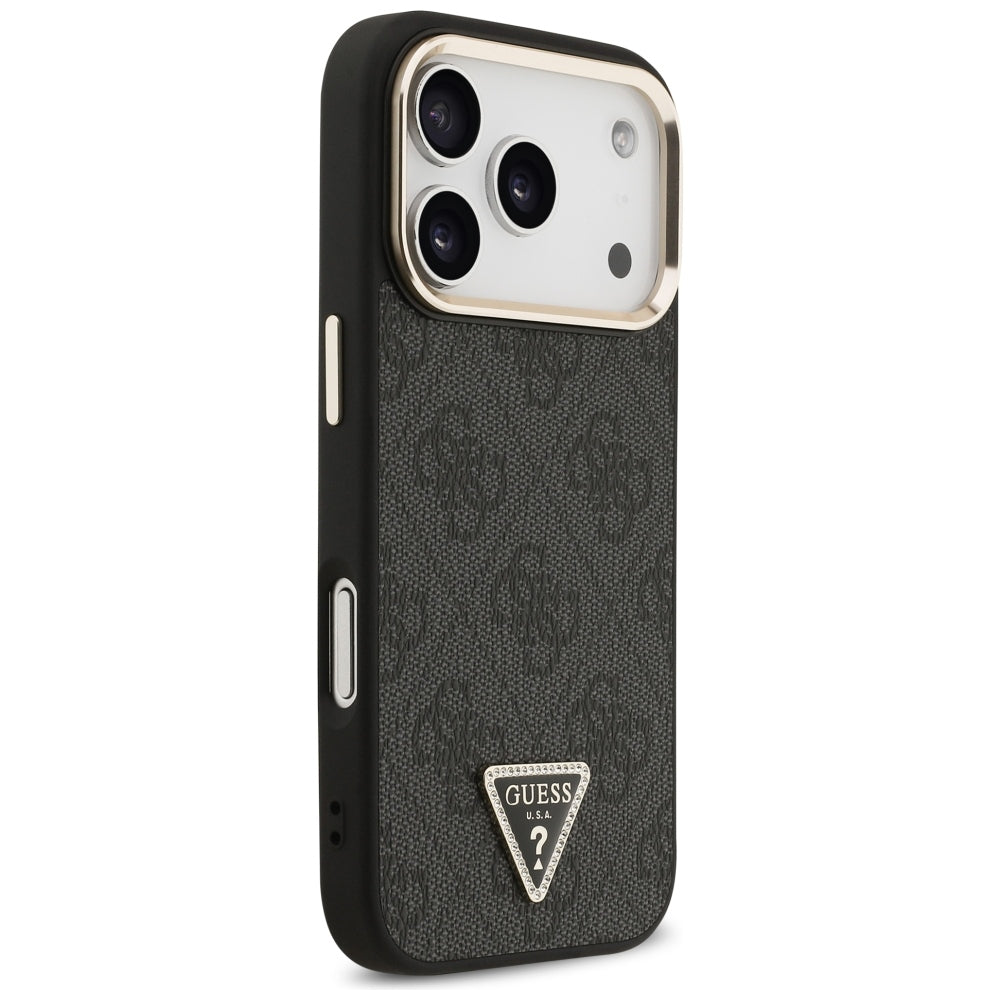Guess iPhone 17 Pro/iPhone 18 Pro Deksel 4G Triangle MagSafe Svart